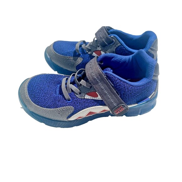 Stride Rite Made to Play Kids Size 1 Shark Shoes Water Blue Lighted Hook & Loop - Picture 11 of 13